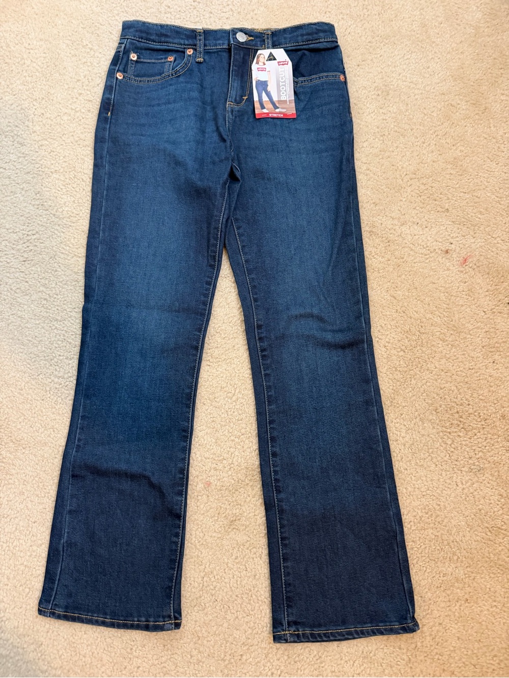 Levi’s Kid’s Dark Wash Bootcut - SZ 14 Reg- Stretch Jeans 5 Pocket Design